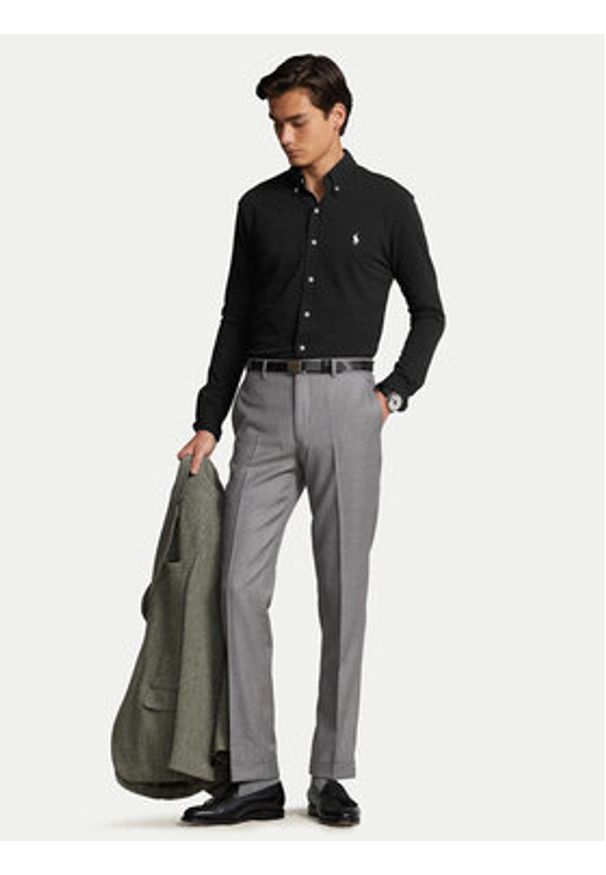 Polo Ralph Lauren Koszula 710654408089 Czarny Regular Fit. Typ kołnierza: polo. Kolor: czarny. Materiał: bawełna