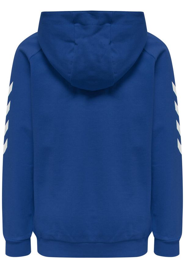 Bluza sportowa z kapturem dla dzieci Hummel Go Kids Cotton Hoodie. Typ kołnierza: kaptur. Kolor: biały, wielokolorowy, niebieski