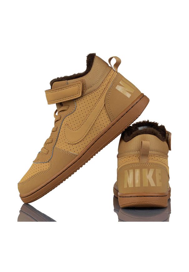 Buty Dziecięce Nike Court Borough Mid Winter. Okazja: na co dzień. Kolor: brązowy. Model: Nike Court