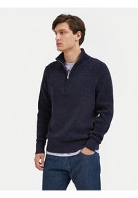 Selected Homme Sweter Rodney 16087985 Granatowy Regular Fit. Kolor: niebieski. Materiał: bawełna, syntetyk #1