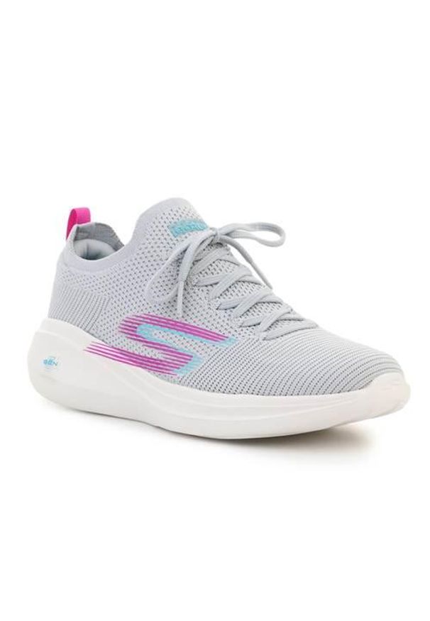 skechers - Buty do chodzenia damskie Skechers GO Run Fast Brisk Day. Zapięcie: bez zapięcia. Kolor: szary. Materiał: tkanina, materiał, syntetyk. Szerokość cholewki: normalna. Sport: turystyka piesza, bieganie