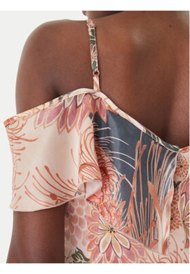 Guess Sukienka wieczorowa W6GK02 W1574 Kolorowy. Materiał: syntetyk. Wzór: kolorowy. Styl: wizytowy