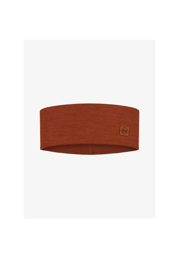 Opaska na głowę Buff Merino Wide Headband - solid cinnamon. Kolor: czerwony, brązowy, wielokolorowy