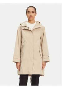 Geox Kurtka przeciwdeszczowa Claudin P W5522P T3070 F5248 Écru Regular Fit. Materiał: syntetyk