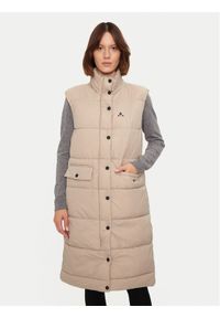 Whistler Bezrękawnik Amaretto W Long Puffer W234602 Beżowy Regular Fit. Kolor: beżowy. Materiał: syntetyk. Długość rękawa: bez rękawów
