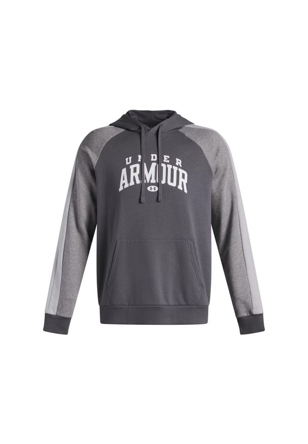 Bluza z kapturem Under Armour Rival Colorblock. Typ kołnierza: kaptur. Kolor: szary. Sport: fitness