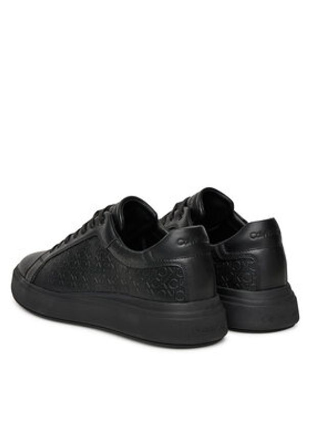 Calvin Klein Sneakersy Chunky Low Top Lace Up Mono HM0HM01970 Czarny. Kolor: czarny. Materiał: skóra