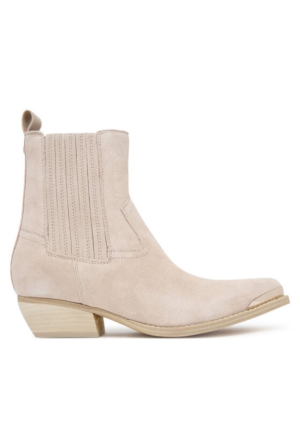 Guess Kowbojki FLTLN2 SUE10 Beżowy. Kolor: beżowy. Materiał: skóra, zamsz