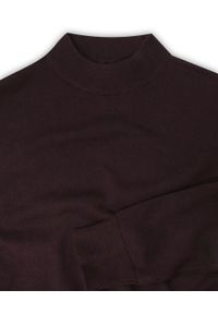 Półgolf Burgundowy Bawełniany, Prosty Krój, Klasyczny, Męski -Brave Soul. Kolor: czerwony. Materiał: bawełna. Sezon: zima, jesień. Styl: klasyczny #3