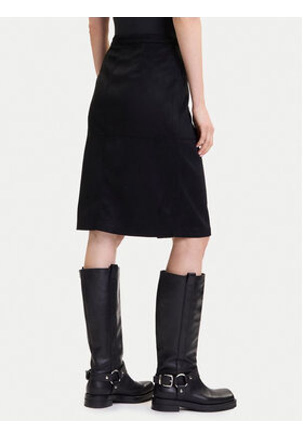 only - ONLY Spódnica z imitacji skóry Loline 15357433 Czarny Regular Fit. Kolor: czarny. Materiał: skóra