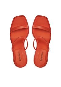 Calvin Klein Klapki Padded Curved Stil Slide 70 HW0HW01992 Czerwony. Kolor: czerwony. Materiał: skóra #5