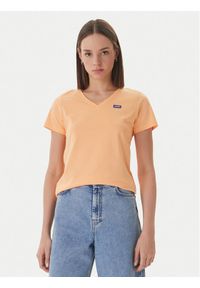 Hugo - HUGO T-Shirt Classic 50513667 Pomarańczowy Slim Fit. Kolor: pomarańczowy. Materiał: bawełna #1