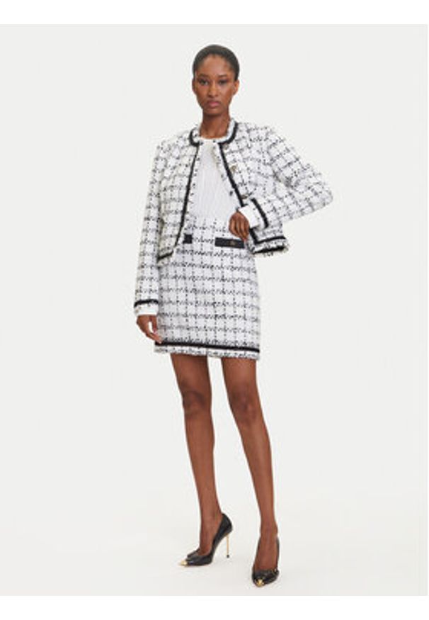 Karl Lagerfeld - KARL LAGERFELD Marynarka A3W14038 Écru Regular Fit. Typ kołnierza: dekolt w karo. Materiał: syntetyk