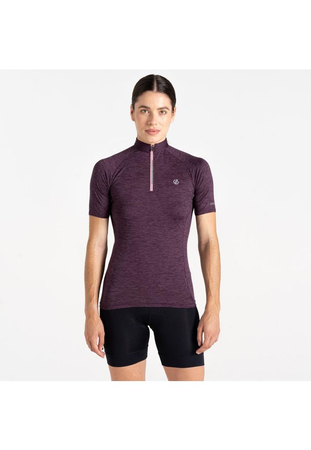 DARE 2B - Koszulka rowerowa damska Pedal Through It. Kolor: fioletowy. Materiał: jersey. Sport: taniec, joga i pilates