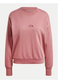 Adidas - adidas Bluza ALL SZN French Terry 3-Stripes IY6854 Różowy Loose Fit. Kolor: różowy. Materiał: bawełna #3