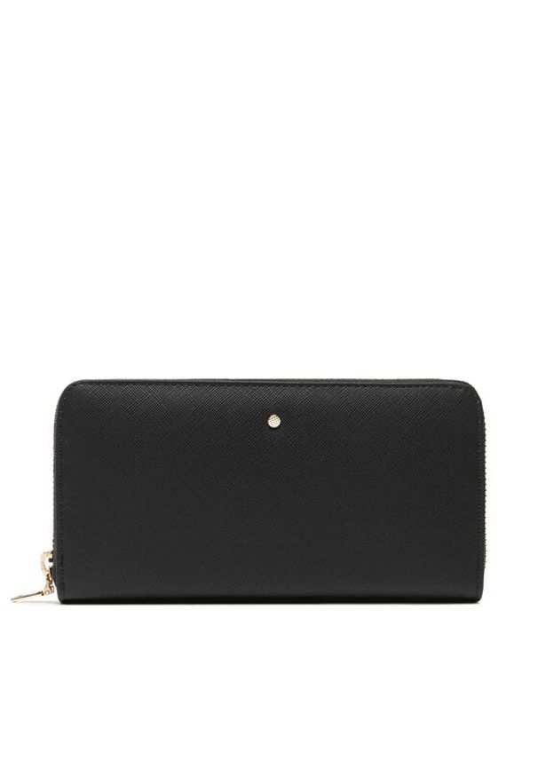 Geox Duży Portfel Damski D.Wallet D35K3A B0039 C9999 Czarny. Kolor: czarny. Materiał: skóra