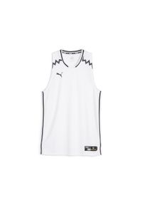Puma - Męska koszulka do koszykówki Hoops Team PUMA White. Kolor: czarny, biały, wielokolorowy. Sport: koszykówka #1