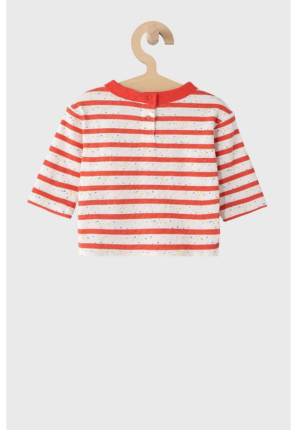 GAP Longsleeve dziecięcy kolor czerwony wzorzysty. Okazja: na co dzień. Kolor: czerwony. Materiał: dzianina. Długość rękawa: długi rękaw. Styl: casual