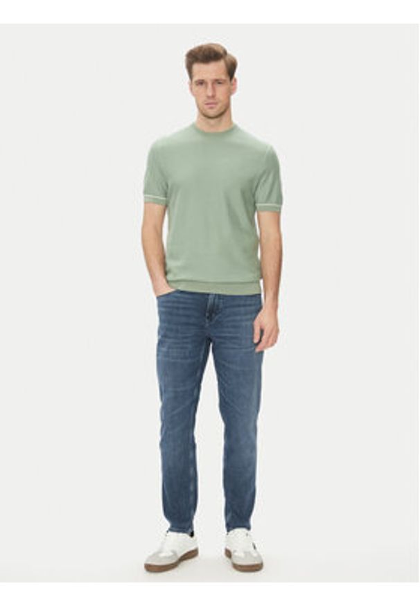 BOSS Sweter Jianfranco 50537642 Zielony Regular Fit. Kolor: zielony. Materiał: bawełna