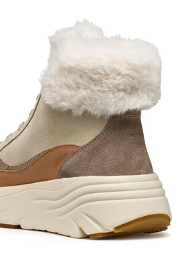 Geox Sneakersy D Diamanta D56UFB 02285 CH65A Beżowy. Kolor: beżowy. Materiał: skóra, zamsz