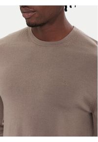 Calvin Klein Sweter LV04LB305G Beżowy Regular Fit. Kolor: beżowy. Materiał: wełna #5