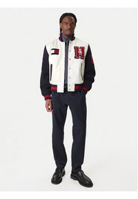 TOMMY HILFIGER - Tommy Hilfiger Kurtka bomber Varsity MW0MW41866 Écru Regular Fit. Materiał: skóra #4