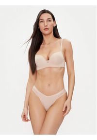 TOMMY HILFIGER - Tommy Hilfiger Biustonosz push-up UW0UW02405 Beżowy. Kolor: beżowy. Materiał: syntetyk. Rodzaj stanika: push-up #3