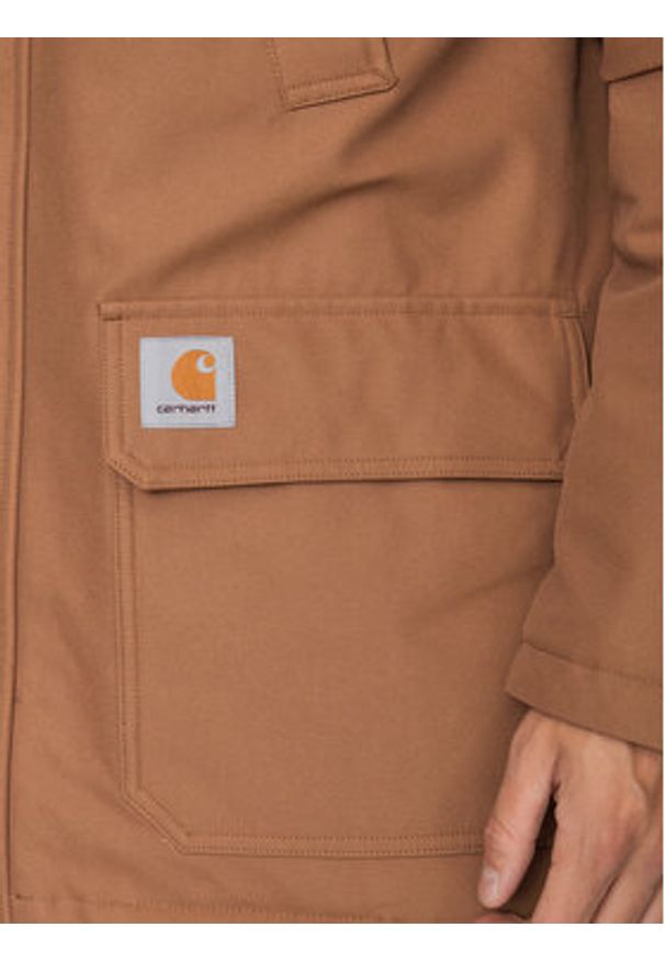 Carhartt WIP Parka Rigby I030831 Beżowy Regular Fit. Kolor: beżowy. Materiał: syntetyk