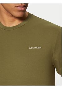 Calvin Klein T-Shirt Micro Logo K10K109894 Zielony Regular Fit. Kolor: zielony. Materiał: bawełna