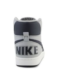 Buty Nike Terminator High FB1832-001 białe. Okazja: na co dzień. Kolor: biały. Materiał: skóra, guma. Szerokość cholewki: normalna. Sport: koszykówka