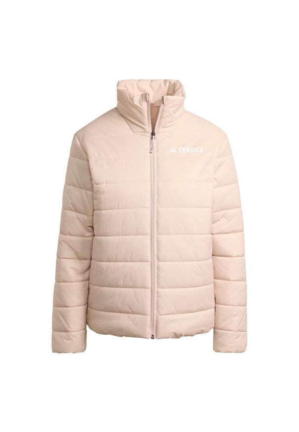Adidas - Kurtka ocieplana Terrex Multi Essentials. Kolor: beżowy. Materiał: puch. Technologia: ClimaWarm (Adidas). Sport: turystyka piesza