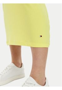 TOMMY HILFIGER - Tommy Hilfiger Sukienka letnia WW0WW38838 Żółty Slim Fit. Kolor: żółty. Materiał: wiskoza. Sezon: lato #2