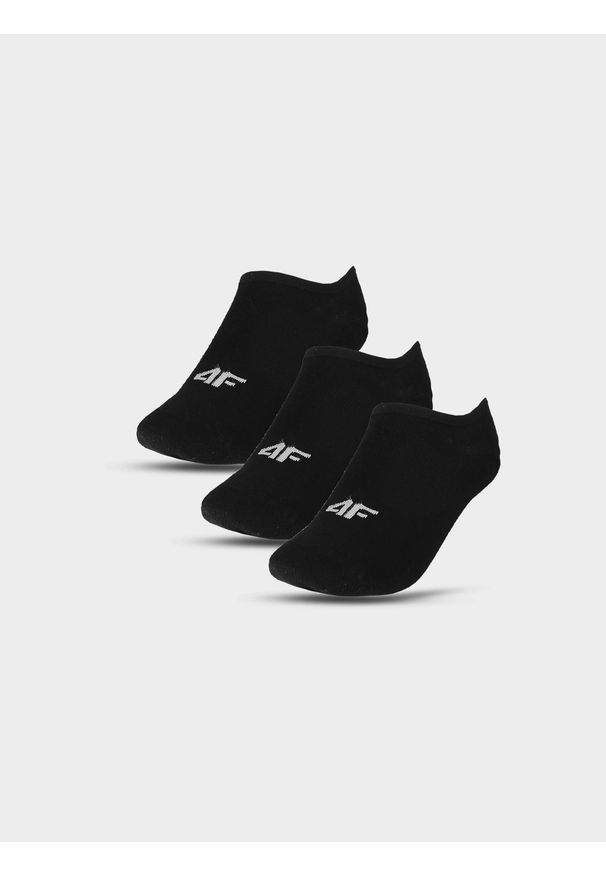 4f - 4F Skarpety casual stopki (3-pack) damskie - czarne 39-42. Kolor: czarny. Materiał: bawełna, włókno, materiał, poliamid