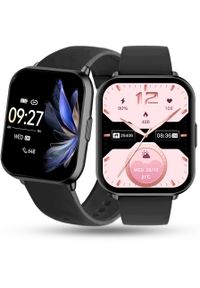 Rubicon - Zegarek Damski SMARTWATCH RUBICON czarny. Rodzaj zegarka: smartwatch. Kolor: czarny