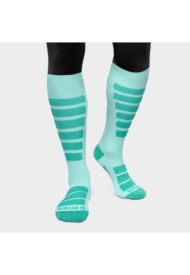 Skarpety do sportów zimowych unisex SIROKO Aoraki. Kolor: niebieski, wielokolorowy, zielony. Sport: narciarstwo