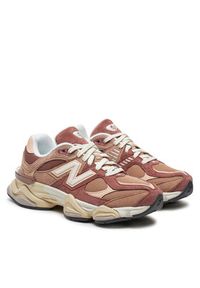 New Balance Sneakersy 9060 V1 U9060EEH Beżowy. Kolor: beżowy. Materiał: skóra, zamsz #4