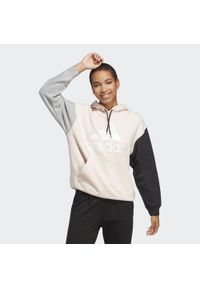 Adidas - Essentials Big Logo Oversized French Terry Hoodie. Typ kołnierza: kaptur. Kolor: czarny, biały, wielokolorowy. Sport: fitness