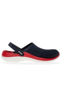 Klapki Crocs LiteRide 360 Clog 206708-4CC - granatowo-czerwone. Kolor: wielokolorowy, czerwony, niebieski. Materiał: guma, syntetyk, materiał. Sezon: lato. Styl: klasyczny