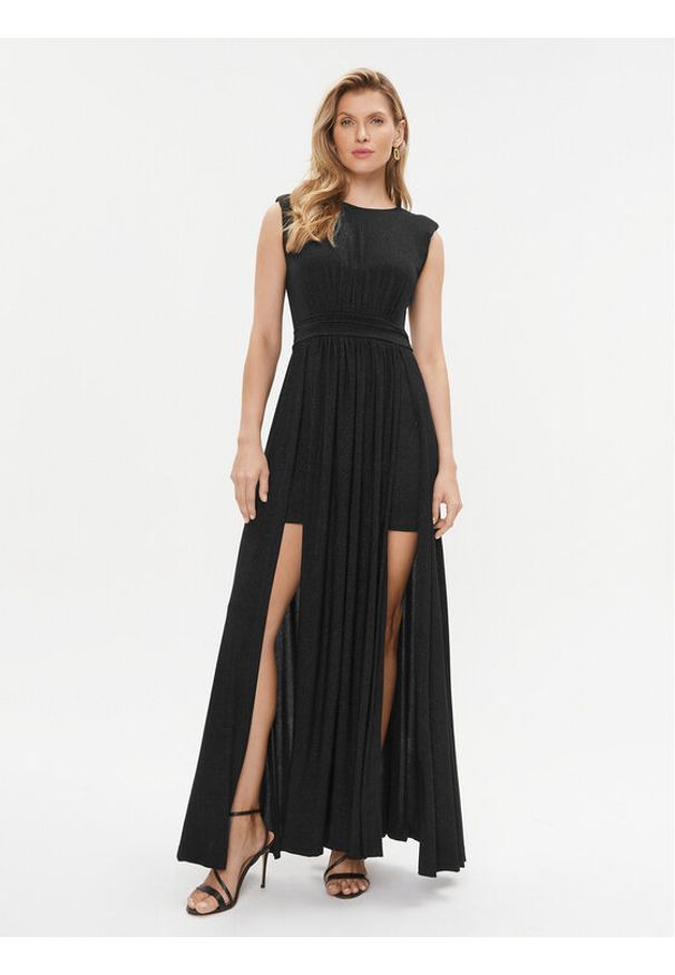 Rinascimento Sukienka wieczorowa CFC0115306003 Czarny Regular Fit. Kolor: czarny. Materiał: syntetyk. Styl: wizytowy