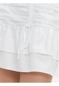 Guess Spódnica mini Zoe W4GD86 WAF10 Biały Flare Fit. Kolor: biały. Materiał: bawełna #4