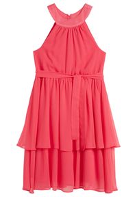 bonprix - Sukienka dziewczęca na wyjątkowe okazje. Kolor: różowy. Materiał: szyfon #1