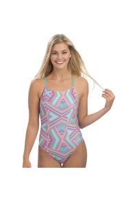 DOLFIN - Dolfin Revibe Glamazon Print Diamondback Swimsuit - Rozmiar 30. Kolor: zielony. Wzór: nadruk