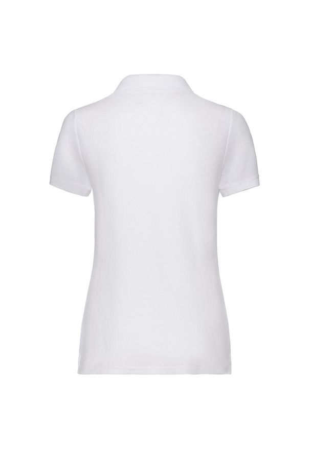 FRUIT OF THE LOOM - Koszulka Polo Damska 65/35 Pique. Typ kołnierza: polo. Kolor: biały
