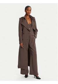 BARDOT - Bardot Trencz Kira Trench Coat 57053JB3 Brązowy Regular Fit. Kolor: brązowy. Materiał: syntetyk #3