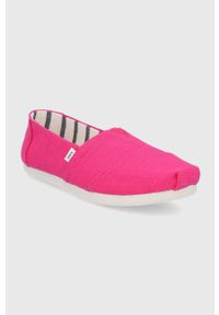 Toms Espadryle Alpargata kolor różowy. Nosek buta: okrągły. Kolor: różowy. Materiał: materiał, guma. Wzór: gładki #4