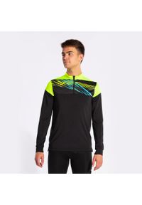 Bluza sportowa Joma Elite IX czarna/neonowo-żółta XL. Kolor: niebieski, czarny, żółty, wielokolorowy. Materiał: poliester. Sport: bieganie