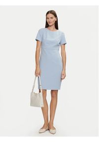 Tatuum Sukienka codzienna Warti T2417.196B Błękitny Regular Fit. Okazja: na co dzień. Kolor: niebieski. Materiał: syntetyk. Typ sukienki: proste. Styl: casual