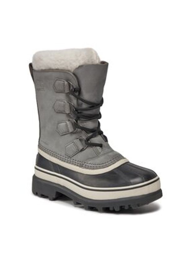 sorel - Sorel Śniegowce Caribou NL1005 Szary. Kolor: szary. Materiał: nubuk, skóra