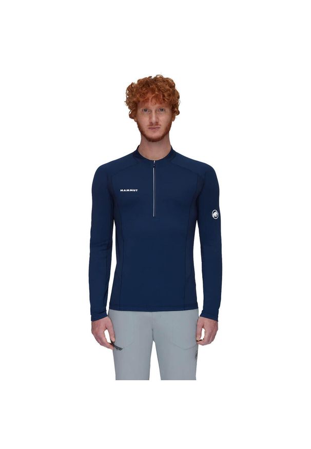 Bluza męska Mammut Aenergy FL Half Zip Longsleeve. Kolor: niebieski. Długość rękawa: długi rękaw