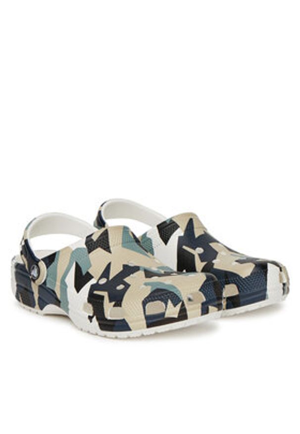 Crocs Klapki Geo Camo Clog 211009 Kolorowy. Wzór: kolorowy